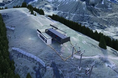 Bergstation der neuen Loischkopfbahn aus der Vogelperspektive. | © Melzer & Hopfner Ingenieurgesellschaft