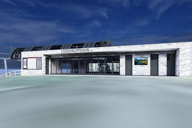 Seitenansicht der Bergstation der neuen Loischkopfbahn. | © Melzer & Hopfner Ingenieurgesellschaft